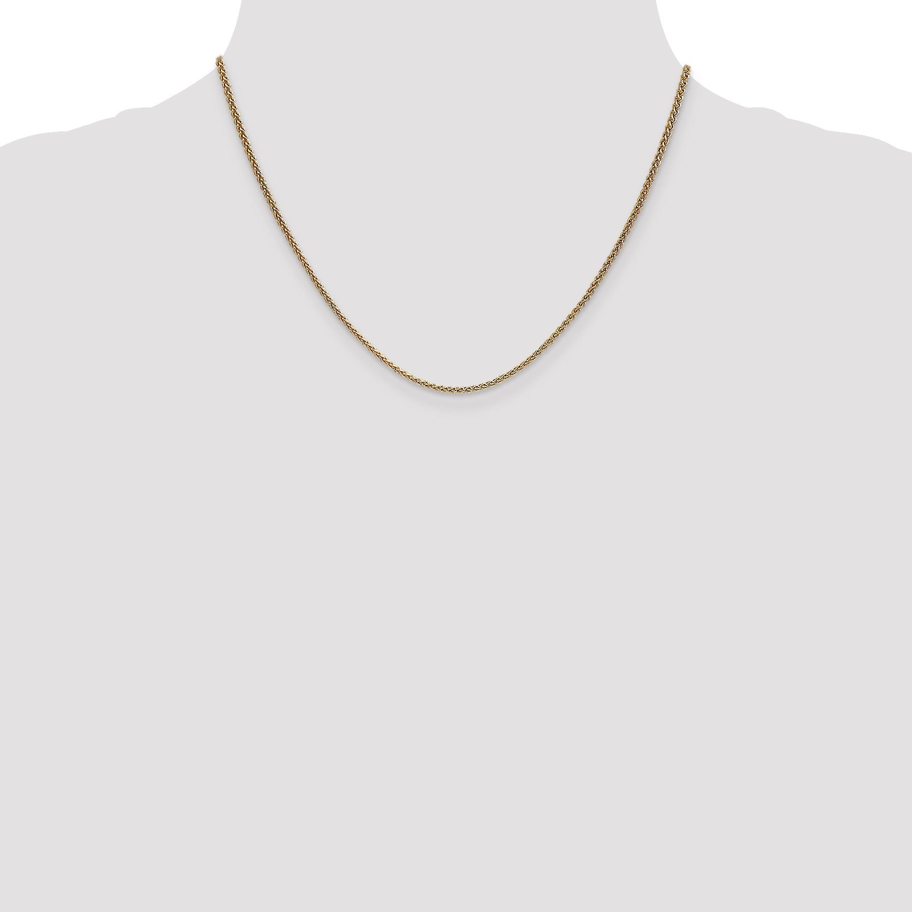 18 Inch 14K 1.65mm Spiga Chain Necklace