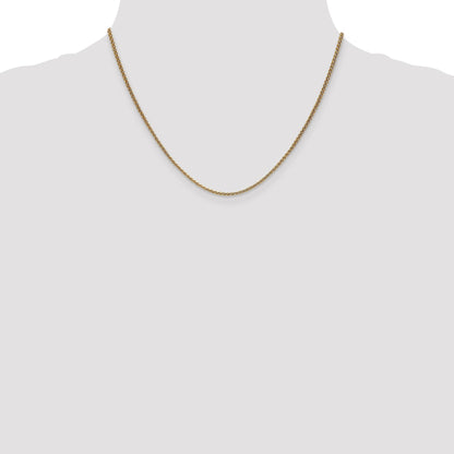 18 Inch 14K 1.65mm Spiga Chain Necklace
