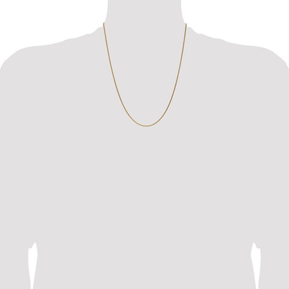 22 Inch 14K Yellow Gold 1.65mm Spiga Chain Necklace