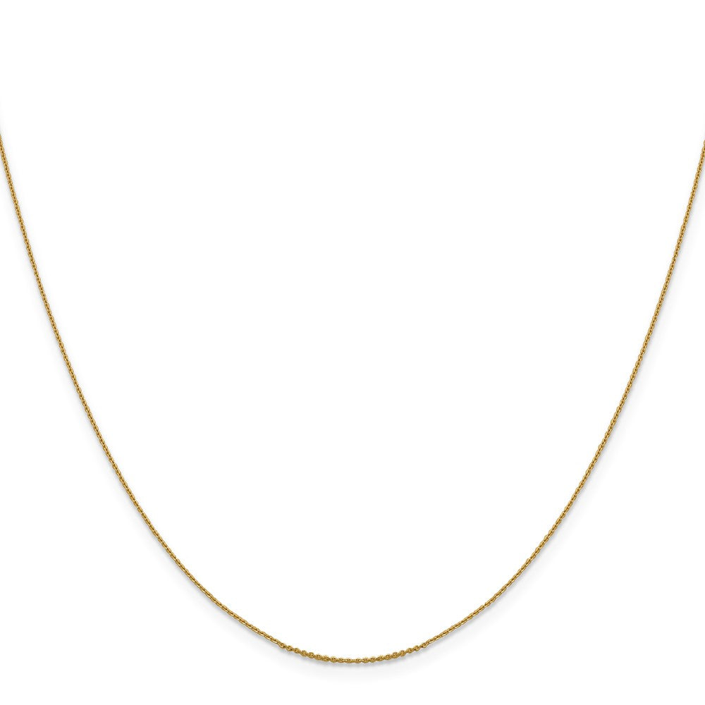24 Inch 14K Yellow Gold .85 mm D/C Cable Chain Necklace
