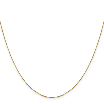 24 Inch 14K Yellow Gold .85 mm D/C Cable Chain Necklace