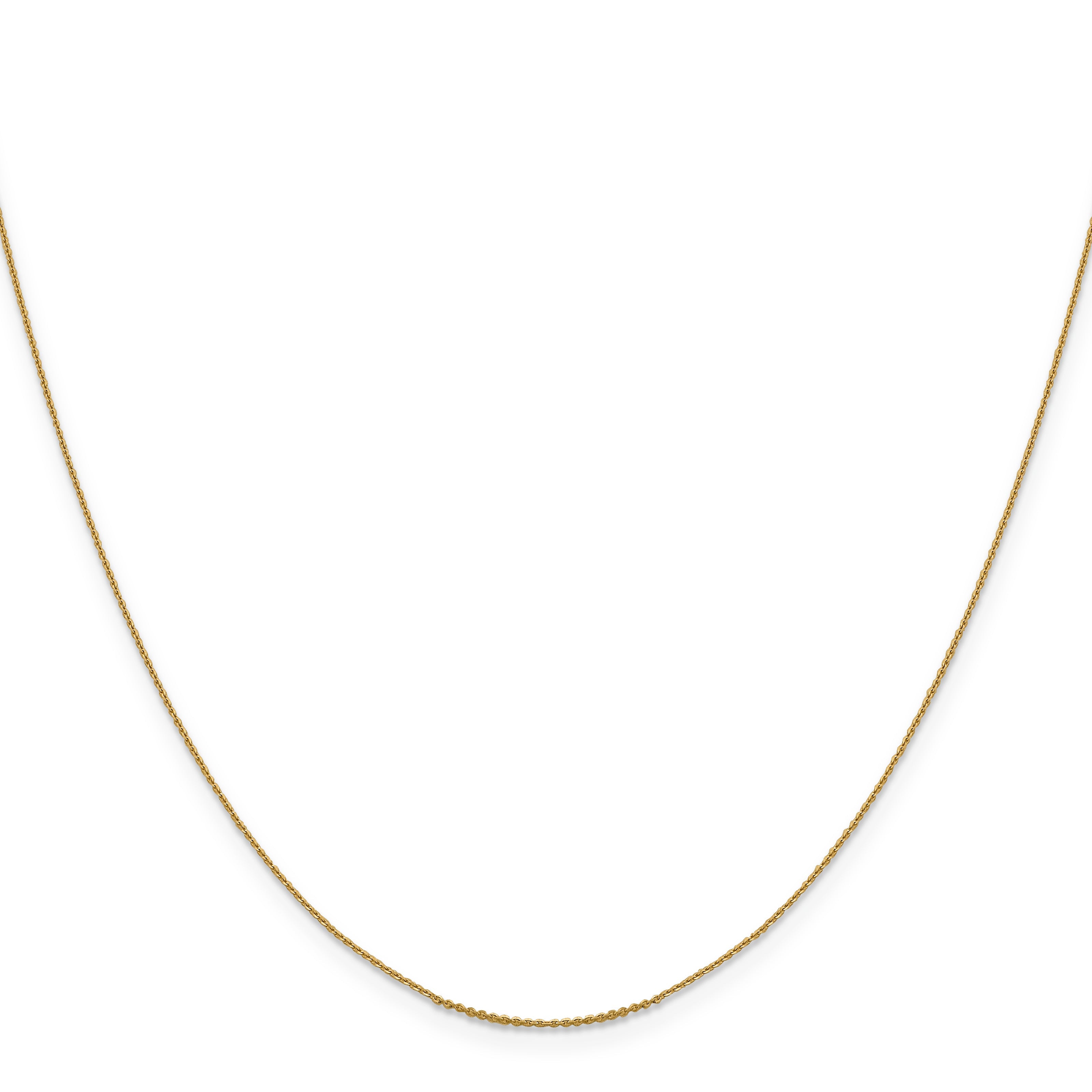 18 Inch 14K .85 mm D/C Cable Chain Necklace