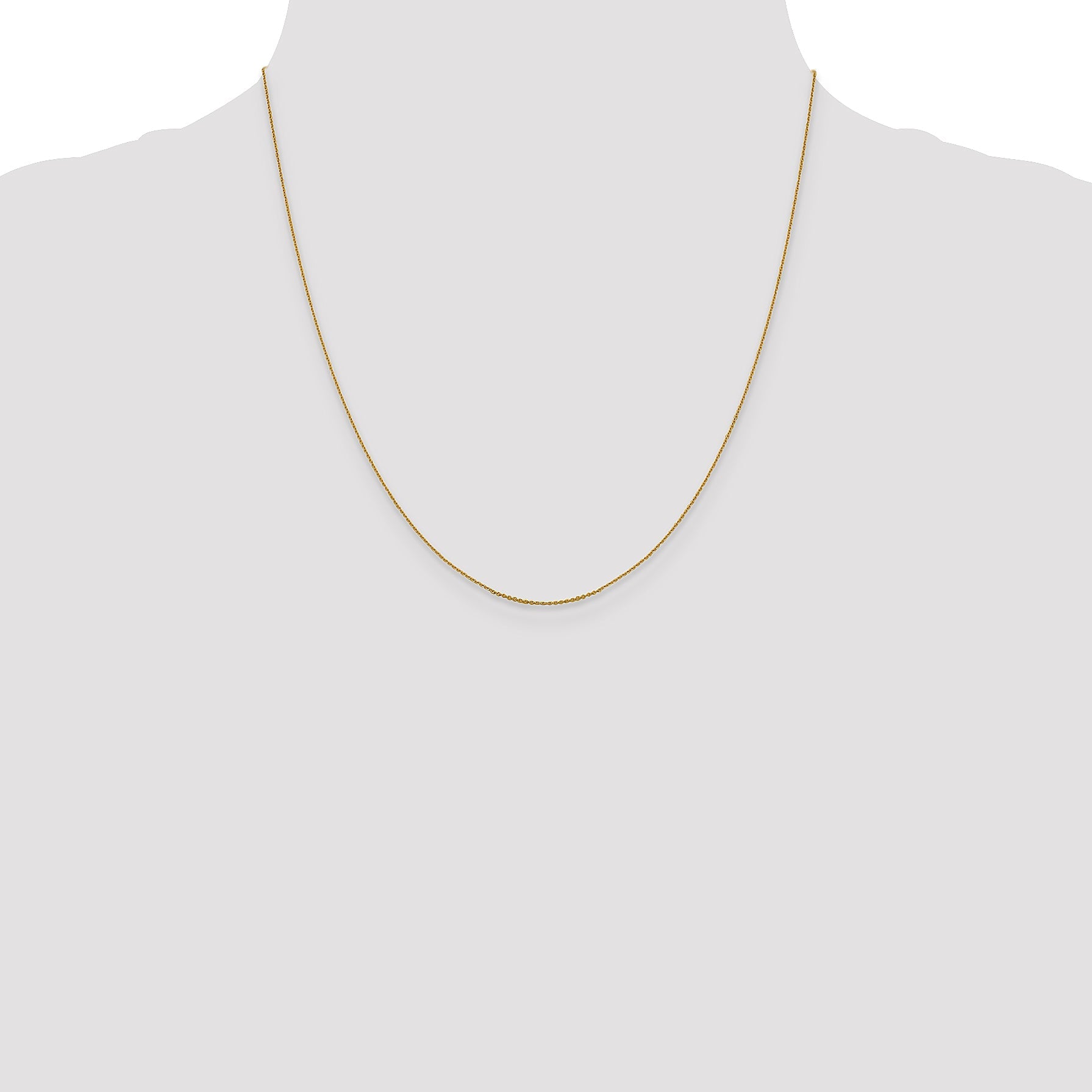 20 Inch 14K .85 mm D/C Cable Chain Necklace