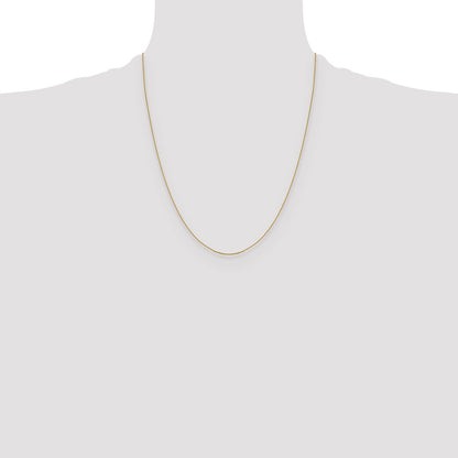 22 Inch 14K Yellow Gold .85 mm D/C Cable Chain Necklace