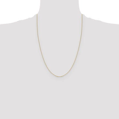 24 Inch 14K Yellow Gold .85 mm D/C Cable Chain Necklace