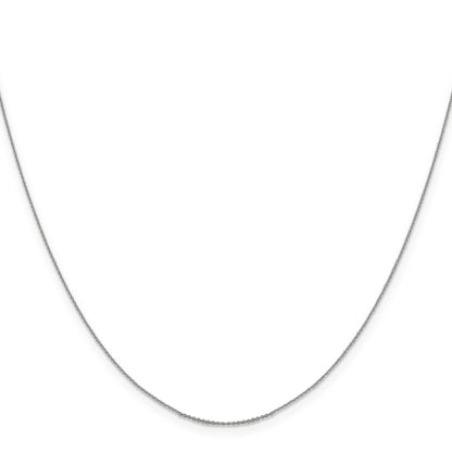 16 Inch 14K White Gold .85 mm D/C Cable Chain Necklace