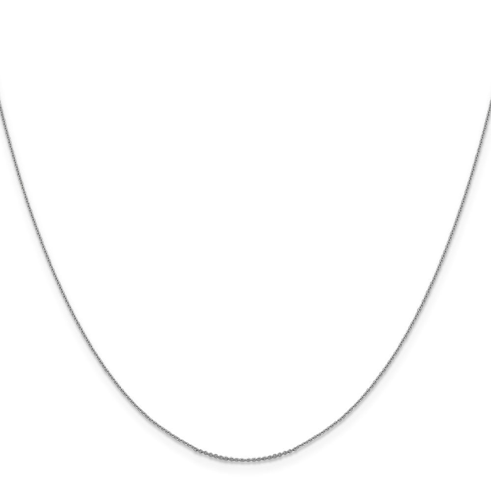 22 Inch 14K White Gold .85 mm D/C Cable Chain Necklace