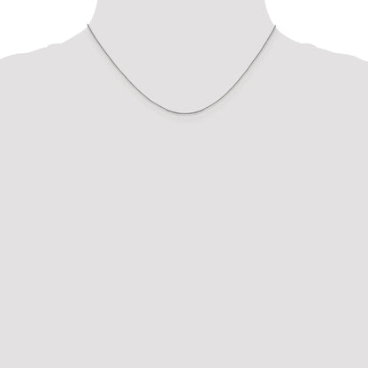 16 Inch 14K White Gold .85 mm D/C Cable Chain Necklace