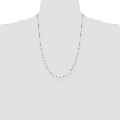24 Inch 14K White Gold .85 mm D/C Cable Chain Necklace
