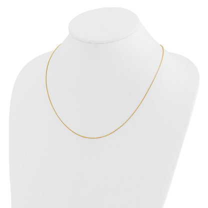 30 Inch 14K Adjustable 1.15mm D/C Oval Link Chain Necklace