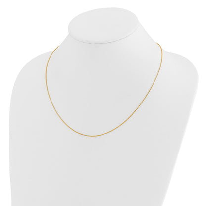 22 Inch 14K Adjustable 1mm D/C Open Franco Chain Necklace