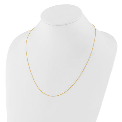 22 Inch 14K Adjustable 1.1mm D/C Cable Chain Necklace