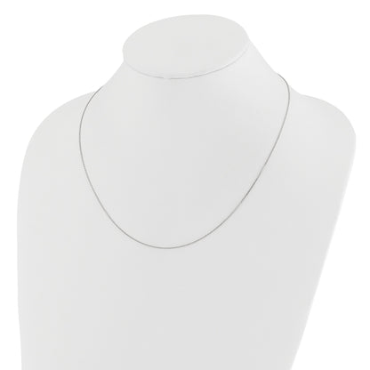 22 Inch 14K White Gold Adjustable 1.1mm D/C Cable Chain Necklace