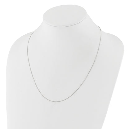 22 Inch 14K White Gold Adjustable 1.1mm D/C Cable Chain Necklace