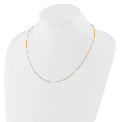 22 Inch 14K Adjustable 1.25mm D/C Cable Chain Necklace