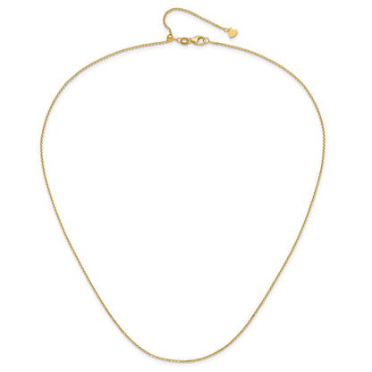 22 Inch 14K Adjustable 1.25mm D/C Cable Chain Necklace