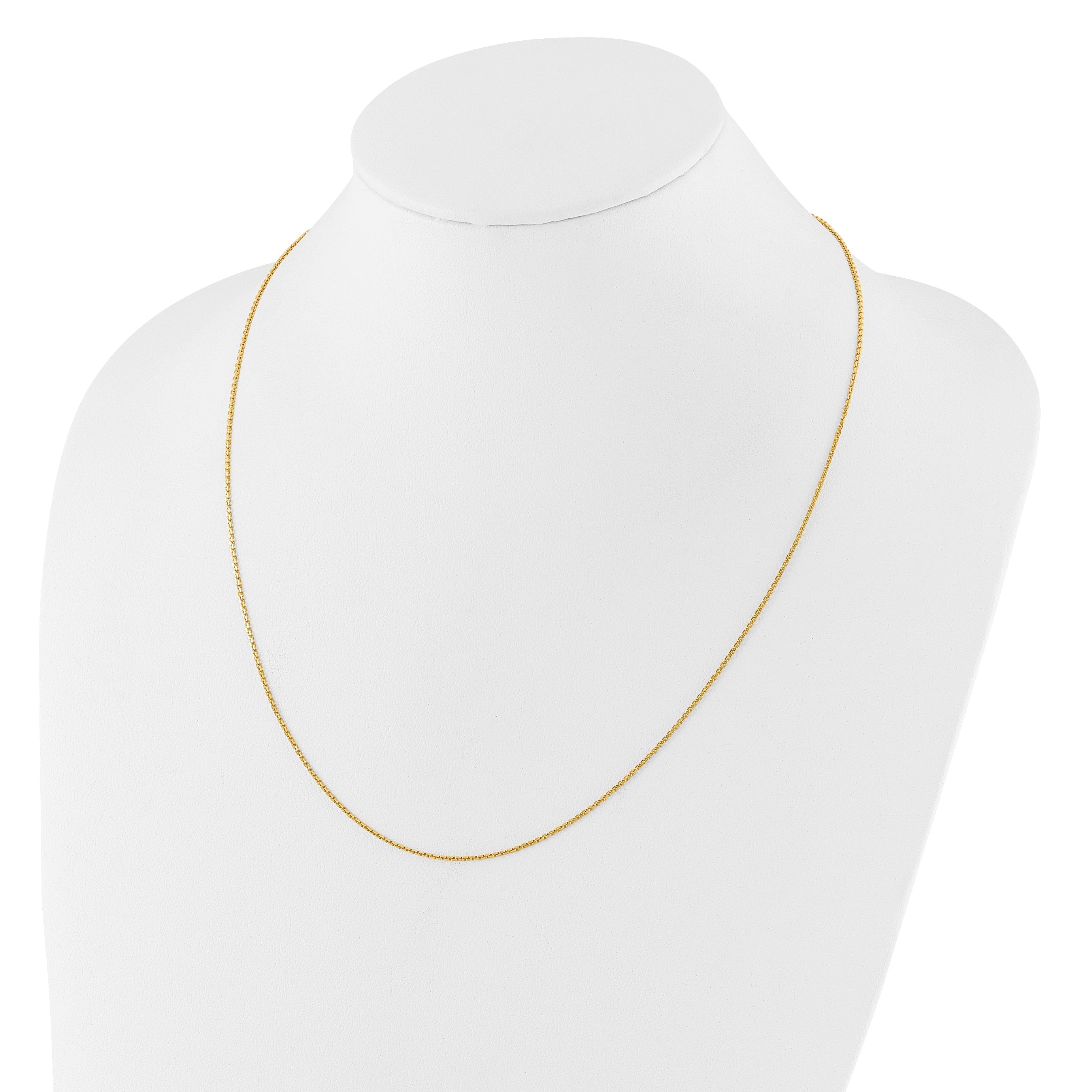 22 Inch 14K Adjustable 1.25mm D/C Cable Chain Necklace