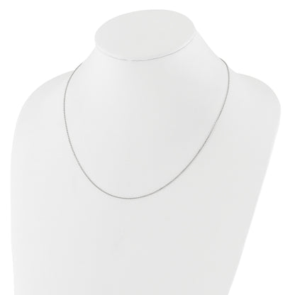 22 Inch 14K White Gold Adjustable 1.25mm D/C Cable Chain Necklace