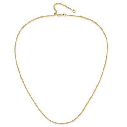 30 Inch 14K Adjustable 1.5mm Wheat Chain Necklace