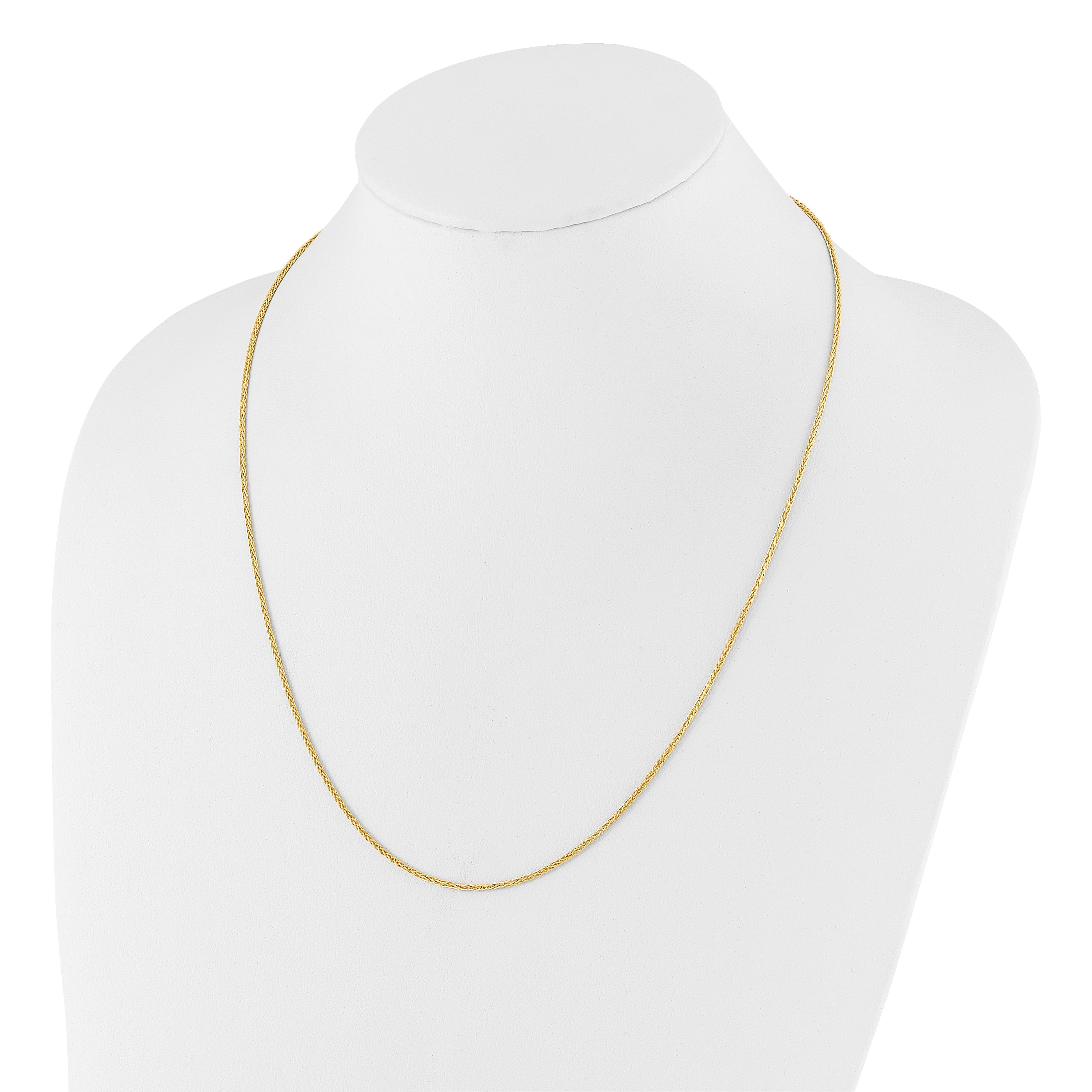 22 Inch 14K Adjustable 1.5mm Wheat Chain Necklace