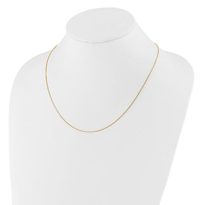 22 Inch 14K Adjustable .7mm Baby Box Chain Necklace