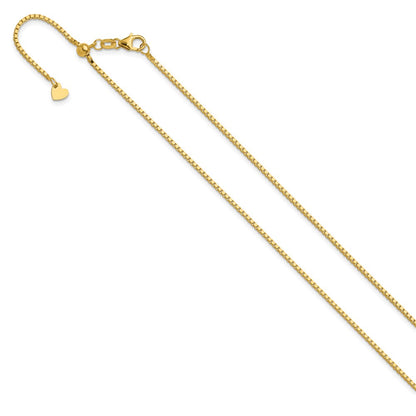 30 Inch 14K Adjustable 1.2mm Box Chain Necklace