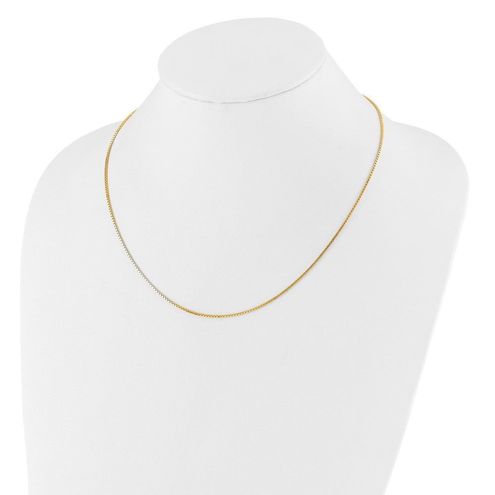 30 Inch 14K Adjustable 1.2mm Box Chain Necklace