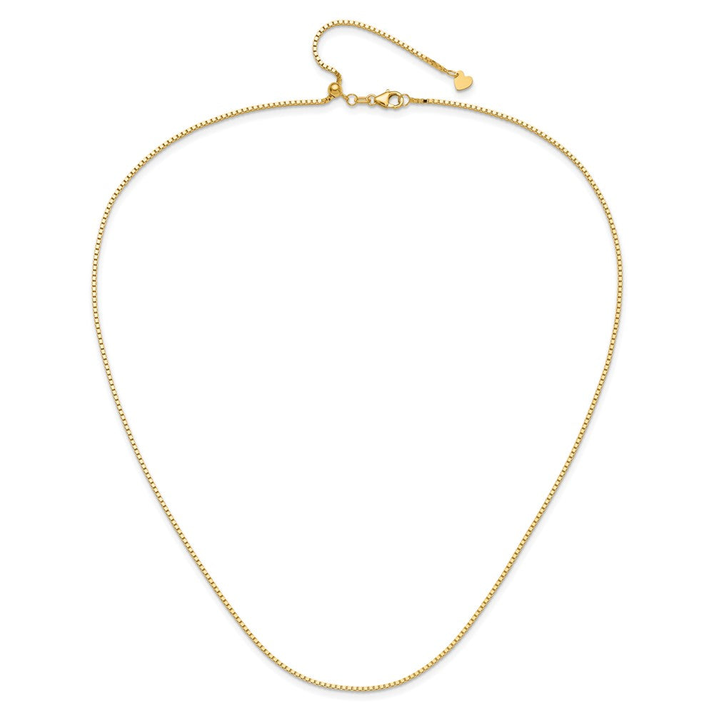30 Inch 14K Adjustable 1.2mm Box Chain Necklace
