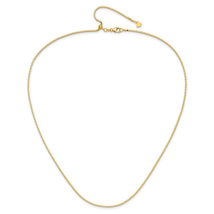 30 Inch 14K Adjustable 1.2mm Box Chain Necklace