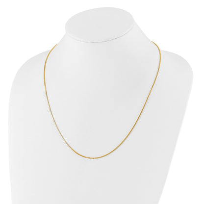 22 Inch 14K Adjustable 1.2mm Box Chain Necklace
