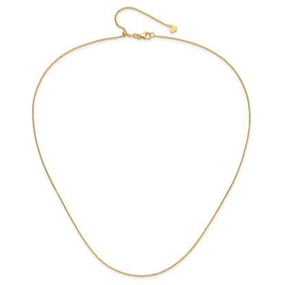 30 Inch 14K Adjustable 1.25mm Flat Cable Chain Necklace