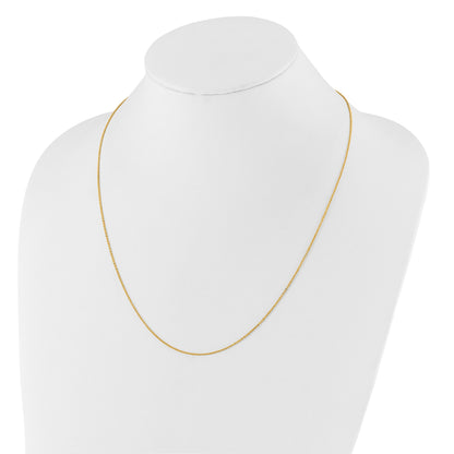 22 Inch 14K Adjustable 1.25mm Flat Cable Chain Necklace