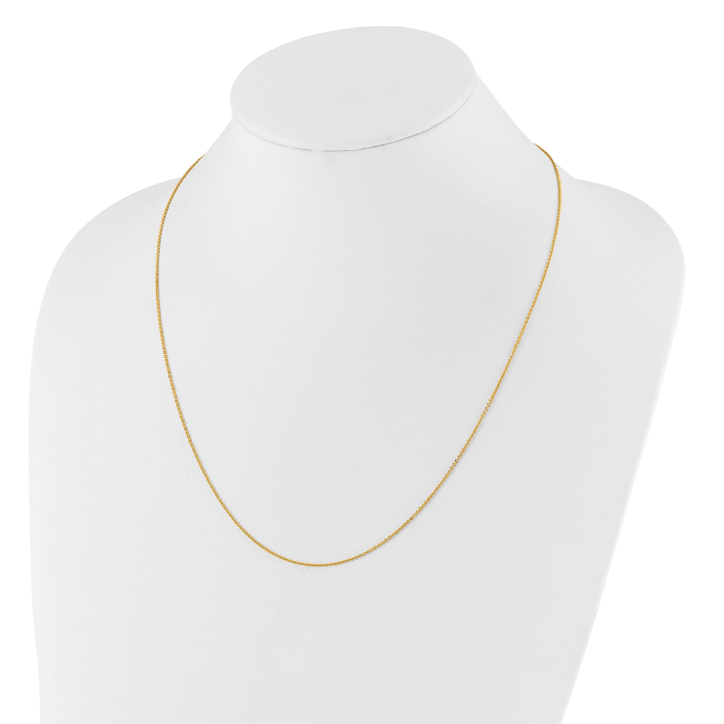 30 Inch 14K Adjustable 1.25mm Flat Cable Chain Necklace