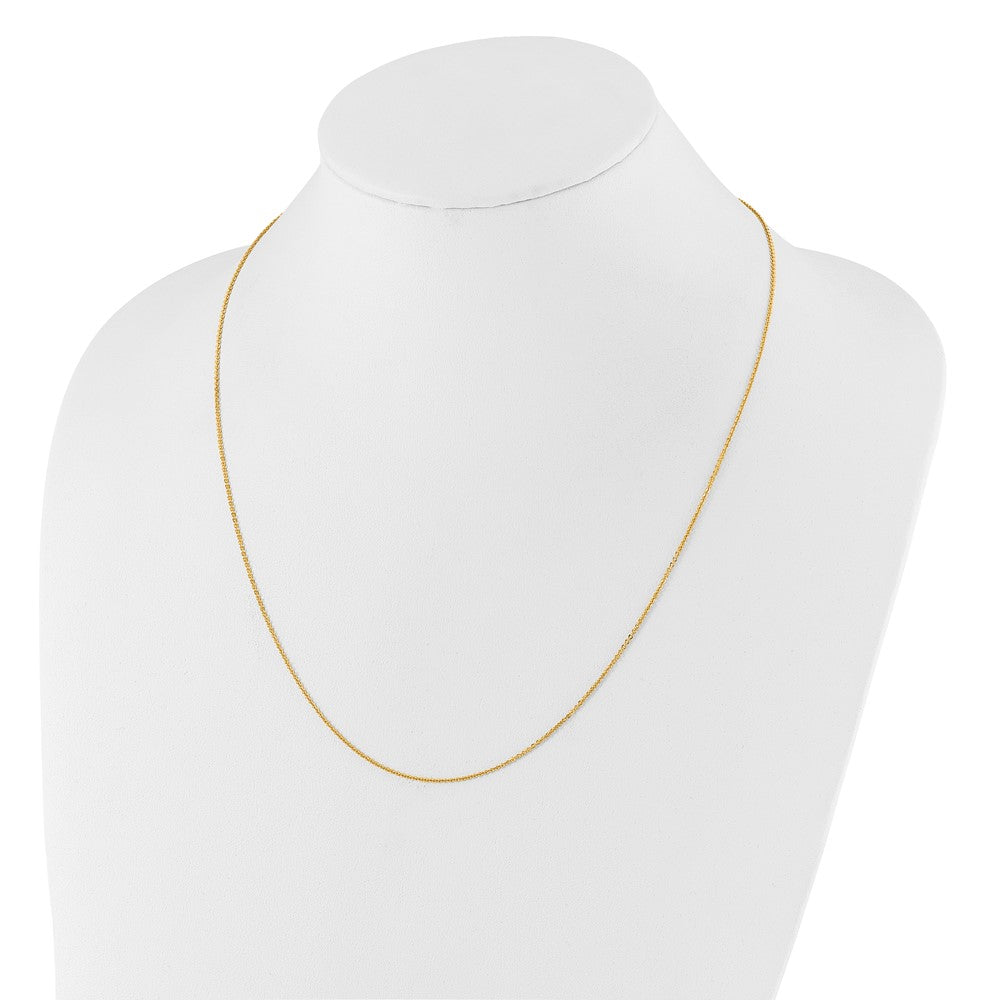 22 Inch 14K Adjustable 1.25mm Flat Cable Chain Necklace