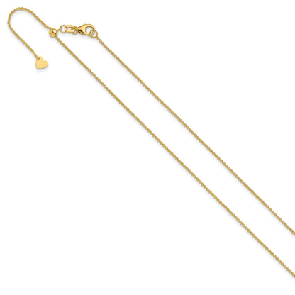 30 Inch 14K Adjustable 1.1mm Round Cable Chain Necklace