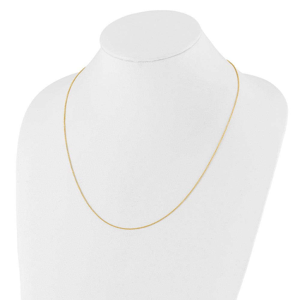 30 Inch 14K Adjustable 1.1mm Round Cable Chain Necklace