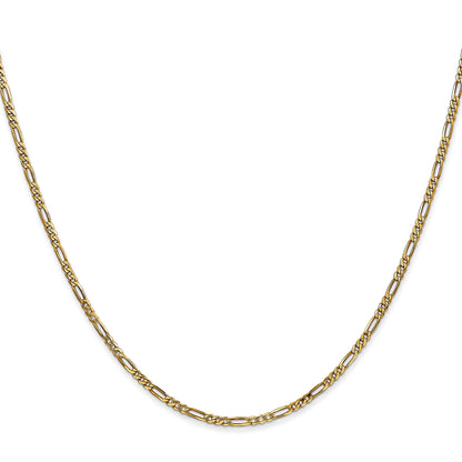 20 Inch 14K 1.8mm Flat Figaro Chain Necklace