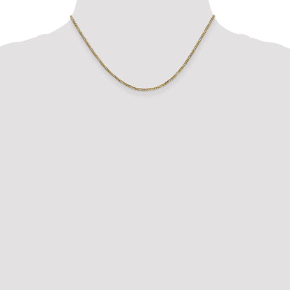 16 Inch 14K 1.8mm Flat Figaro Chain Necklace