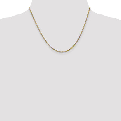 18 Inch 14K 1.8mm Flat Figaro Chain Necklace