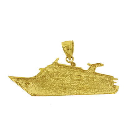 14K Gold Cruise Ship Pendant