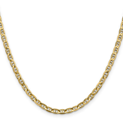 24 Inch 14K 3.75mm Concave Anchor Chain Necklace