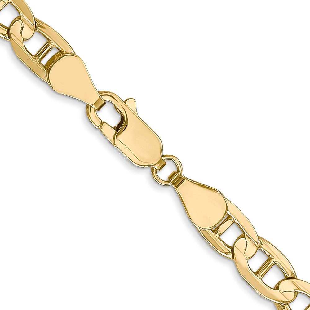 24 Inch 14K 5.25mm Concave Anchor Chain Necklace