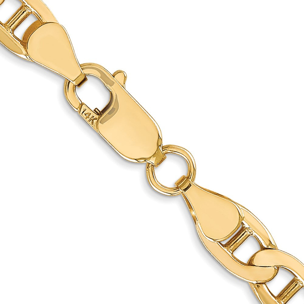 22 Inch 14K 6.25mm Concave Anchor Chain Necklace