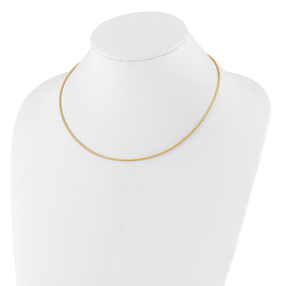 14K Yellow Gold 1.5mm D/C Neckwire Necklace
