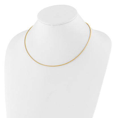 14K Yellow Gold 1.5mm D/C Neckwire Necklace
