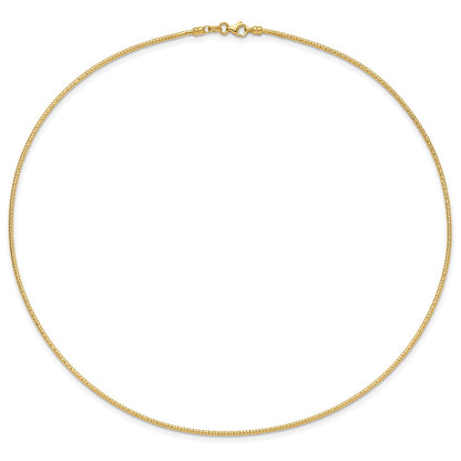 14K Yellow Gold 1.5mm D/C Neckwire Necklace