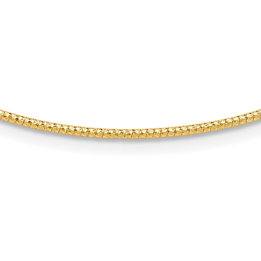 14K Yellow Gold 1.5mm D/C Neckwire Necklace