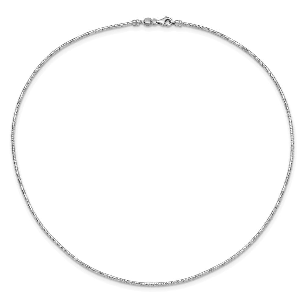 14K White Gold 1.5mm D/C Neckwire Necklace