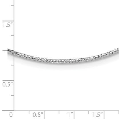 14K White Gold 1.5mm D/C Neckwire Necklace