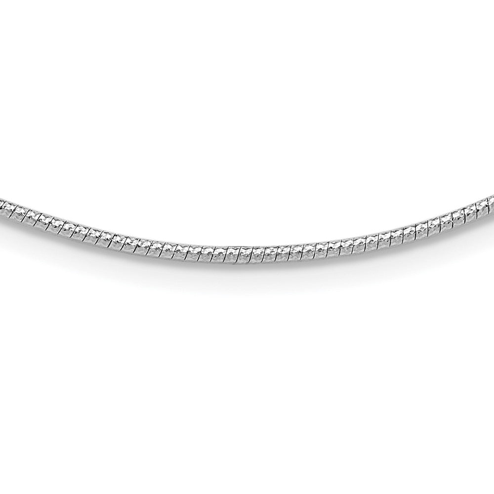14K White Gold 1.5mm D/C Neckwire Necklace